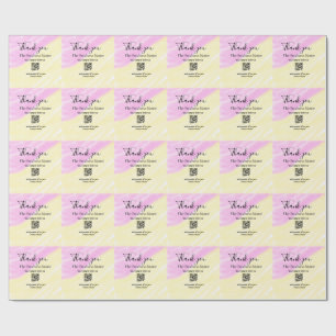 Scan QR om ons te volgen bedankkingscode roze  Cadeaupapier