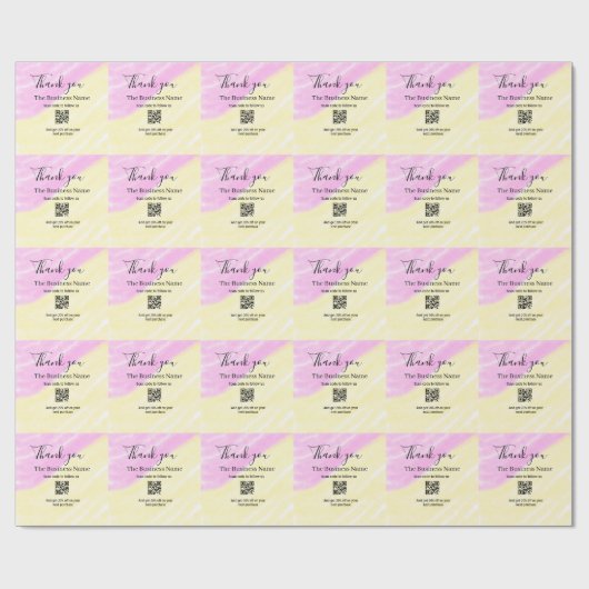 Scan QR om ons te volgen bedankkingscode roze  Cadeaupapier (Vlak)
