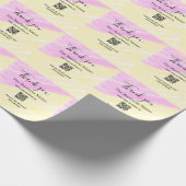 Scan QR om ons te volgen bedankkingscode roze  Cadeaupapier (Hoek)