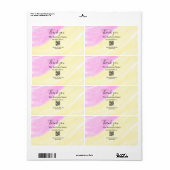 Scan QR om ons te volgen bedankkingscode roze Etiket (Full Sheet)