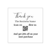 Scan QR om ons te volgen bedankkingscode roze  Rubberstempel (Afrduk)