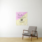 Scan QR om ons te volgen bedankkingscode roze  Wandkleed (In situ)