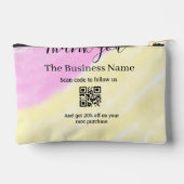 Scan QR om ons te volgen bedankt kortingscode roze Etui (Achterkant)