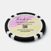 Scan QR om ons te volgen bedankt kortingscode roze Poker Chips (Enkel)