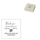 Scan QR om ons te volgen bedankt kortingscode roze Rubberstempel (Gestempeld)