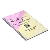 Scan QR to follow us thank you discount code pink  Notitieboek (Rechterzijde)
