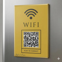 Scan QR voor gast WiFi-magneetschild gemakkelijke 