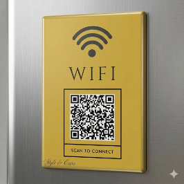Scan QR voor gast WiFi-magneetschild gemakkelijke Magneet
