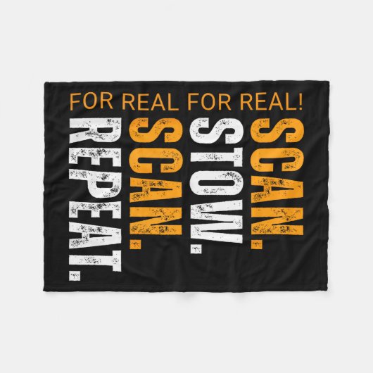 Scan Stow Scan Repeat Funny Warehouse Worker Fleece Deken (Voorkant (Horizontaal))