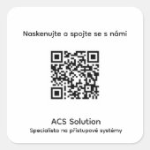 Scan to Connect ACSSolution Vierkante Sticker (Voorkant)