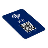 Scan to Connect Navy WiFi Magnet with QR Code Magneet (Rechterzijde)