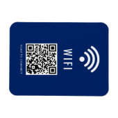 Scan to Connect Navy WiFi Magnet with QR Code Magneet (Horizontaal)