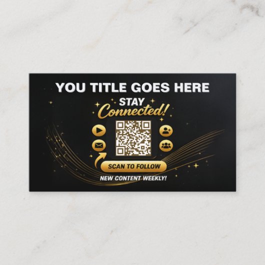 Scan to Connect QR Code Design Template Visitekaartje (Voorkant)