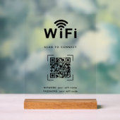 Scan to Connect | QR Code Wifi Login Acryl Bord (Neutraal)