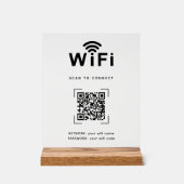 Scan to Connect | QR Code Wifi Login Acryl Bord (Voorkant)