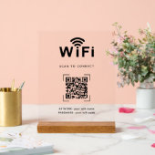 Scan to Connect | QR Code Wifi Login Acryl Bord (Huwelijk)