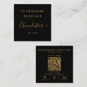 Scan To Order Qr Code Vierkante Visitekaartje (Voorkant / Achterkant)