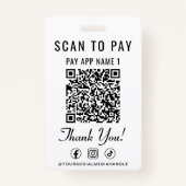 Scan to Pay 2 Payment QR Codes Social Media Badge (Voorkant)