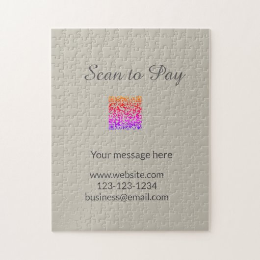 scan to pay Add QR logo website email business sho Legpuzzel (Verticaal)