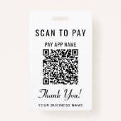 Scan to Pay QR Code Badge (Voorkant)