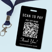 Scan to Pay QR Code Black Badge