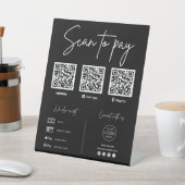 Scan To Pay QR Code Business Reclamebord Met Voetstuk (Insitu)