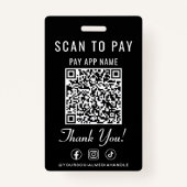 Scan to Pay QR Code Social Media Black Badge (Voorkant)