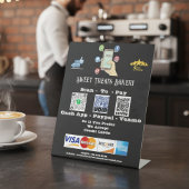"Scan To Pay" QR-code voetstuk bord Reclamebord Met Voetstuk