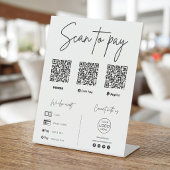Scan To Pay QR Code Zakelijk Reclamebord Met Voetstuk