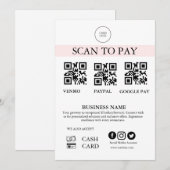 Scan to Pay Sign QR Code Payment Sign for Small Bu (Voorkant / Achterkant)