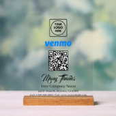 Scan to Pay Venmo QR Code White Display Sign (Neutraal)