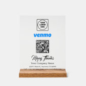 Scan to Pay Venmo QR Code White Display Sign (Voorkant)