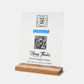 Scan to Pay Venmo QR Code White Display Sign (Hoek)
