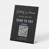 Scan To Pay Venmo QR-code Zakelijk Reclamebord Met Voetstuk (Voorkant)