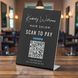Scan To Pay Venmo QR-code Zakelijk Reclamebord Met Voetstuk