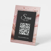 Scan To Pay Zakelijk QR-code Reclamebord Met Voetstuk (Voorkant)