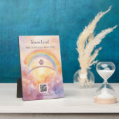 Scan to Play Pet Sympathy Plaque | Rainbow Bridge Fotoplaat (Zijkant)