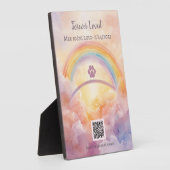 Scan to Play Pet Sympathy Plaque | Rainbow Bridge Fotoplaat (Zijkant)