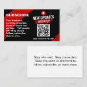 Scan to Subscribe QR Code Design Template Visitekaartje (Voorkant / Achterkant)