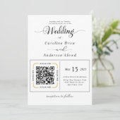 Scan to View Our Wedding Invitation Video (Staand voorkant)