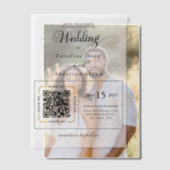 Scan to View Our Wedding Invitation Video Vellum Uitnodigingen (Offset (Koppel))