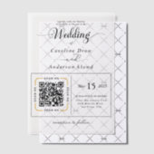 Scan to View Our Wedding Invitation Video Vellum Uitnodigingen (Offset (Uitnodiging))