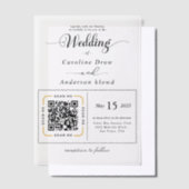 Scan to View Our Wedding Invitation Video Vellum Uitnodigingen (Offset)