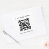 Scan voor bestelmenu QR Code Café Restaurant Koffi Vierkante Sticker (Envelop)