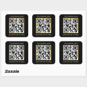 Scan voor bestelmenu QR Code Café Restaurant Koffi Vierkante Sticker (Vel)