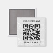 Scan voor Menu QRcode gepersonaliseerde LGrey Hall Magneet (Voorkant / Achterkant)