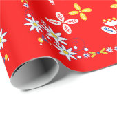 Scanadinavische kerstmis God jul wrappingpapier Cadeaupapier (Rol Hoek)