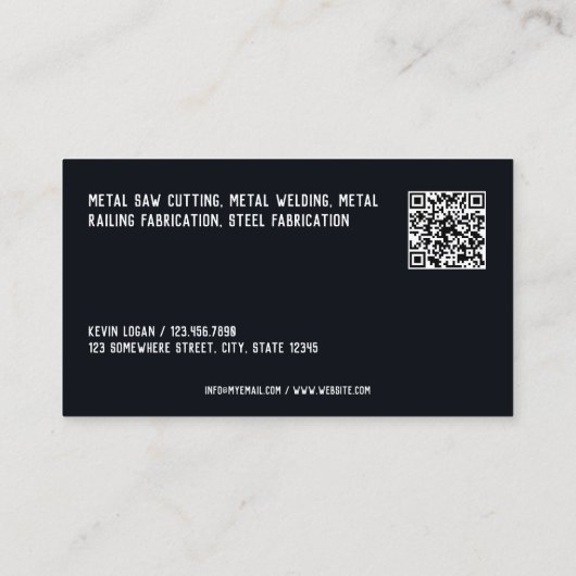 scanbaar mobiel lassen visitekaartje (Achterkant)