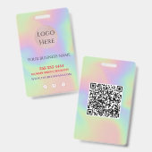 Scanbaar trendy  badge (Voor- en achterkant)
