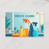 scanbare huishoudelijke reiniging visitekaartje (Voorkant)